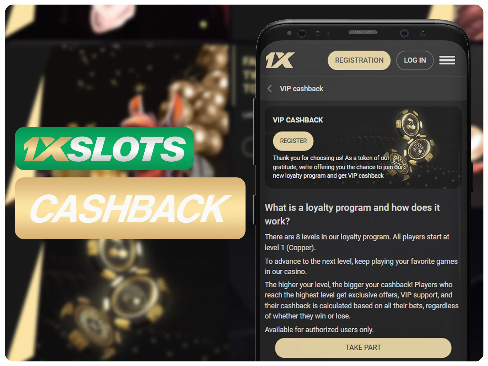 Consigue cashback después de cada depósito en 1xSlots.